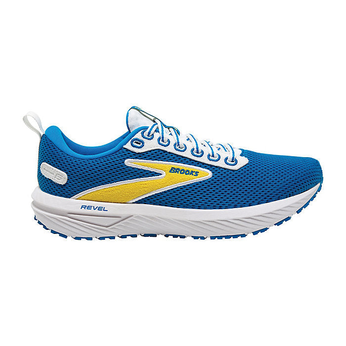 Women's Brooks Revel 6, Blue/Yellow, 10 B Medium