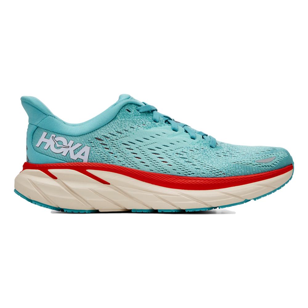 Women's Hoka One One Clifton 8, Aquarelle/Eggshell Blue, 10 B Medium