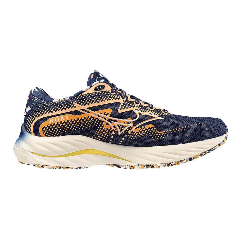Women's Mizuno Wave Rider 27 Roxy, Naval Academy-White, 9 B Medium