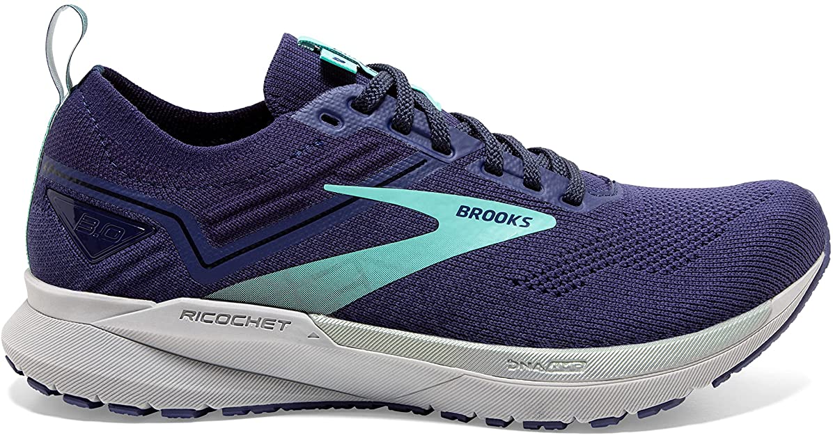 Women's Brooks Ricochet 3, Peacoat/Ribbon/Blue Tint, 5.5 B Medium