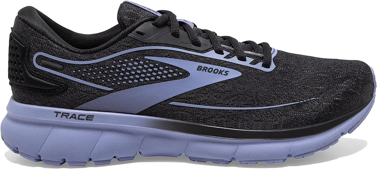 Women's Brooks Trace 2, Black/Pearl/Purple, 8.5 B Medium