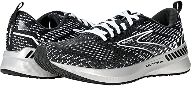 Women's Brooks Levitate GTS 5, Black/Grey/White, 11 B Medium