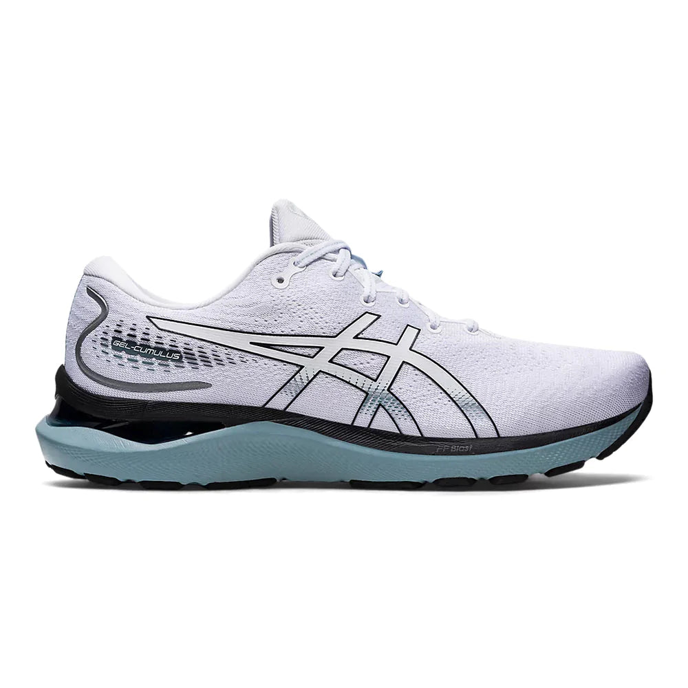 Men's Asics Gel-Cumulus 24, White/Black, 11.5 D Medium