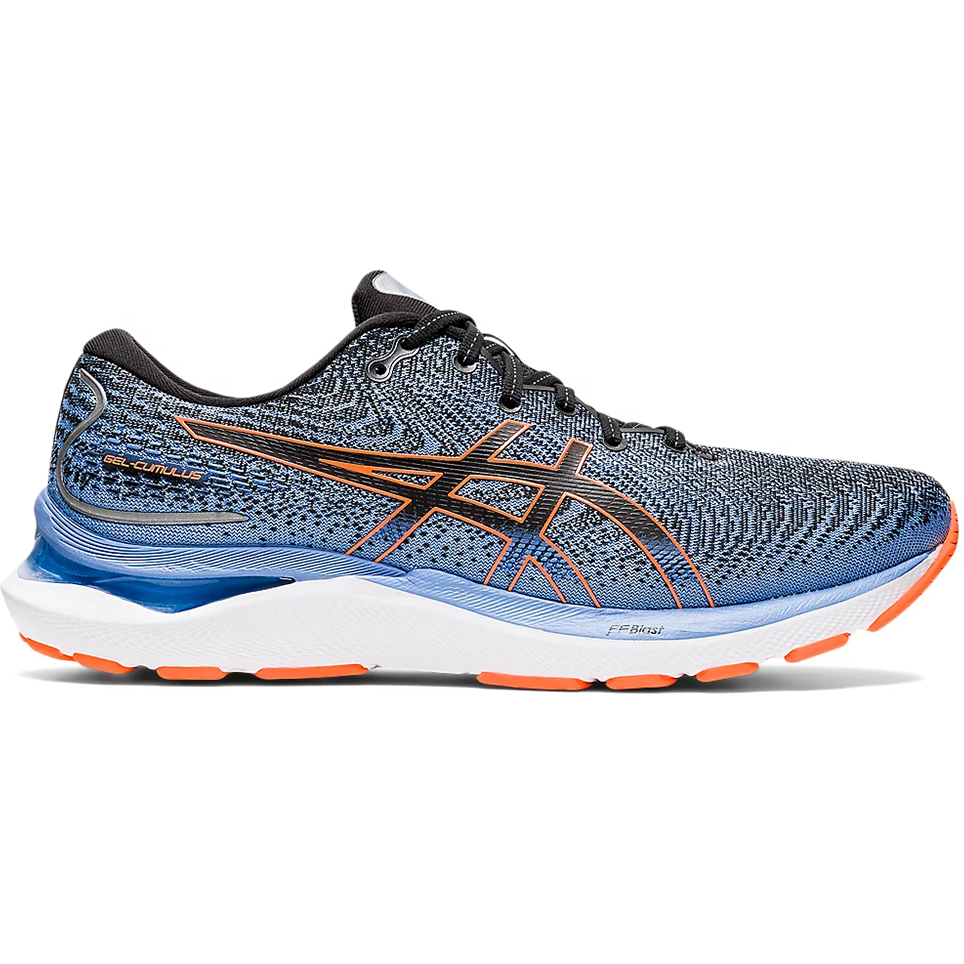 Men's Asics Gel-Cumulus 24, Black/Shocking Orange, 9.5 D Medium