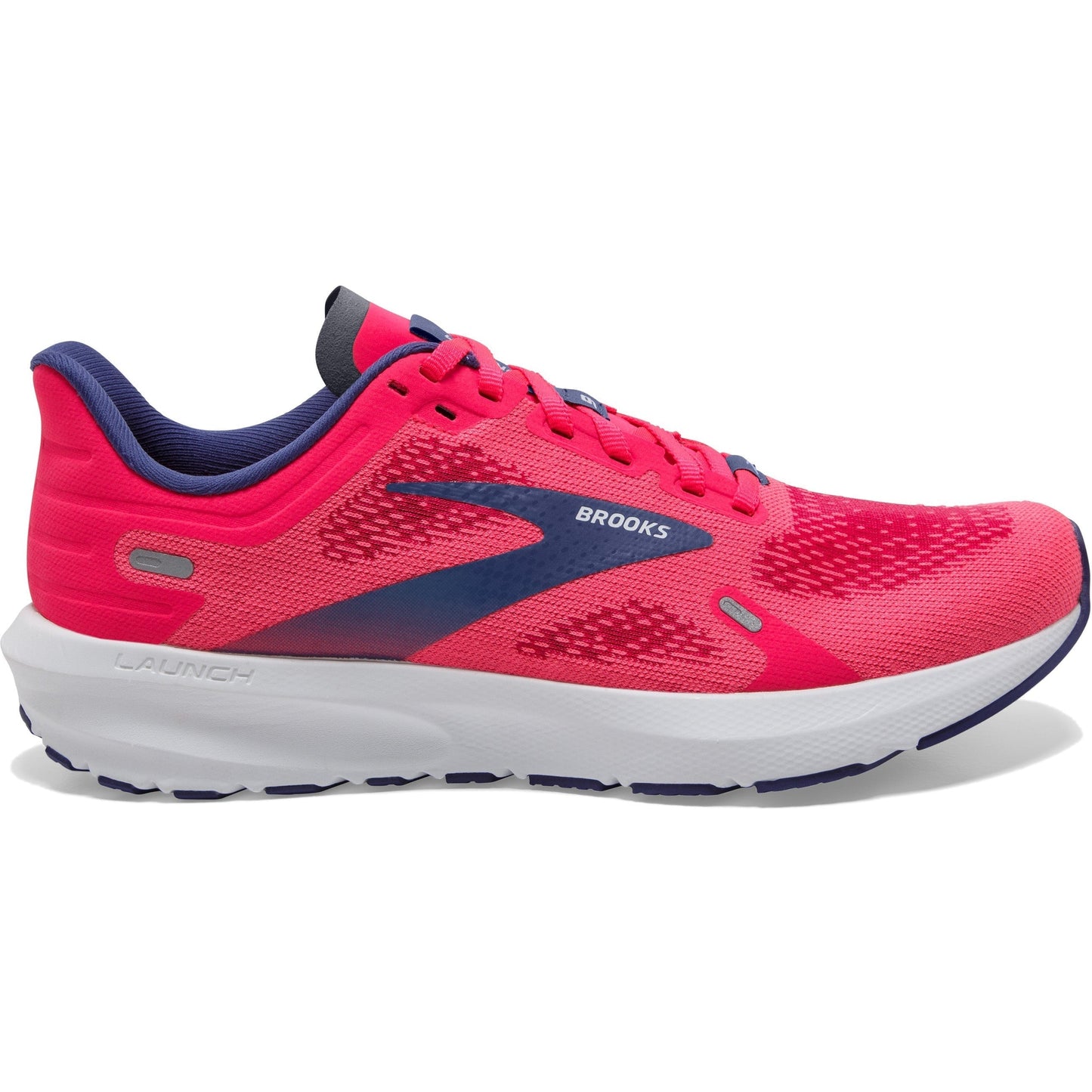 Women's Brooks Launch 9, Pink/Fuchsia/Cobalt, 6.5 B Medium