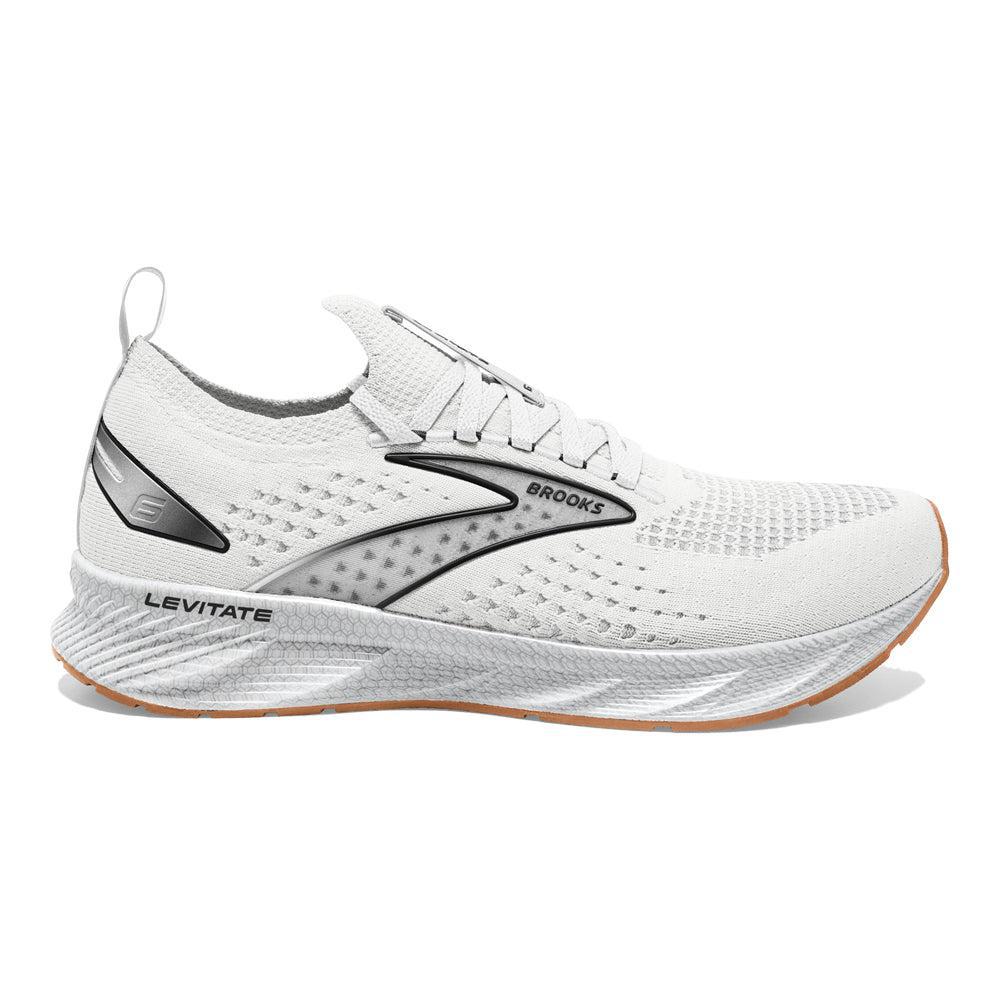 Women's Brooks Levitate StealthFit 6, White/Bran, 10.5 B Medium