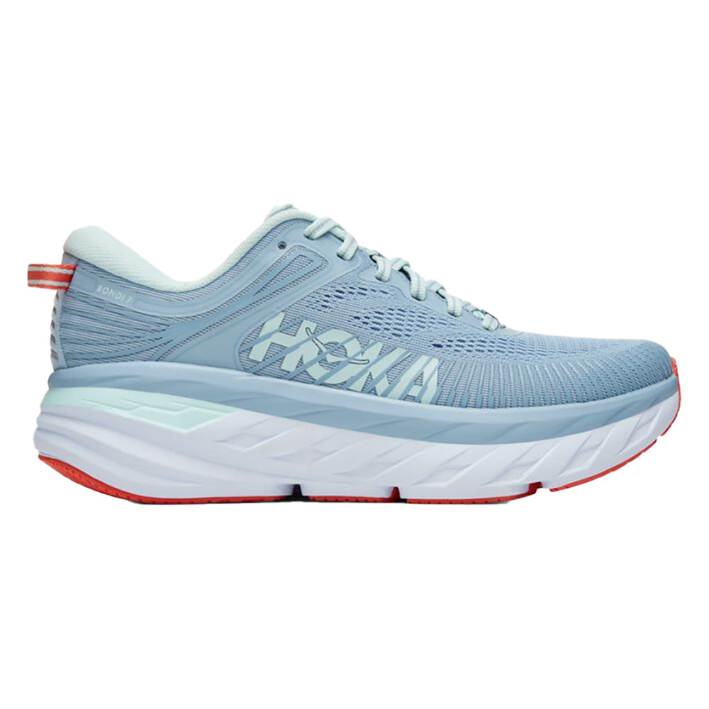Women's Hoka One One Bondi 7, Blue Fog/Blue Glass, 8.5 B Medium