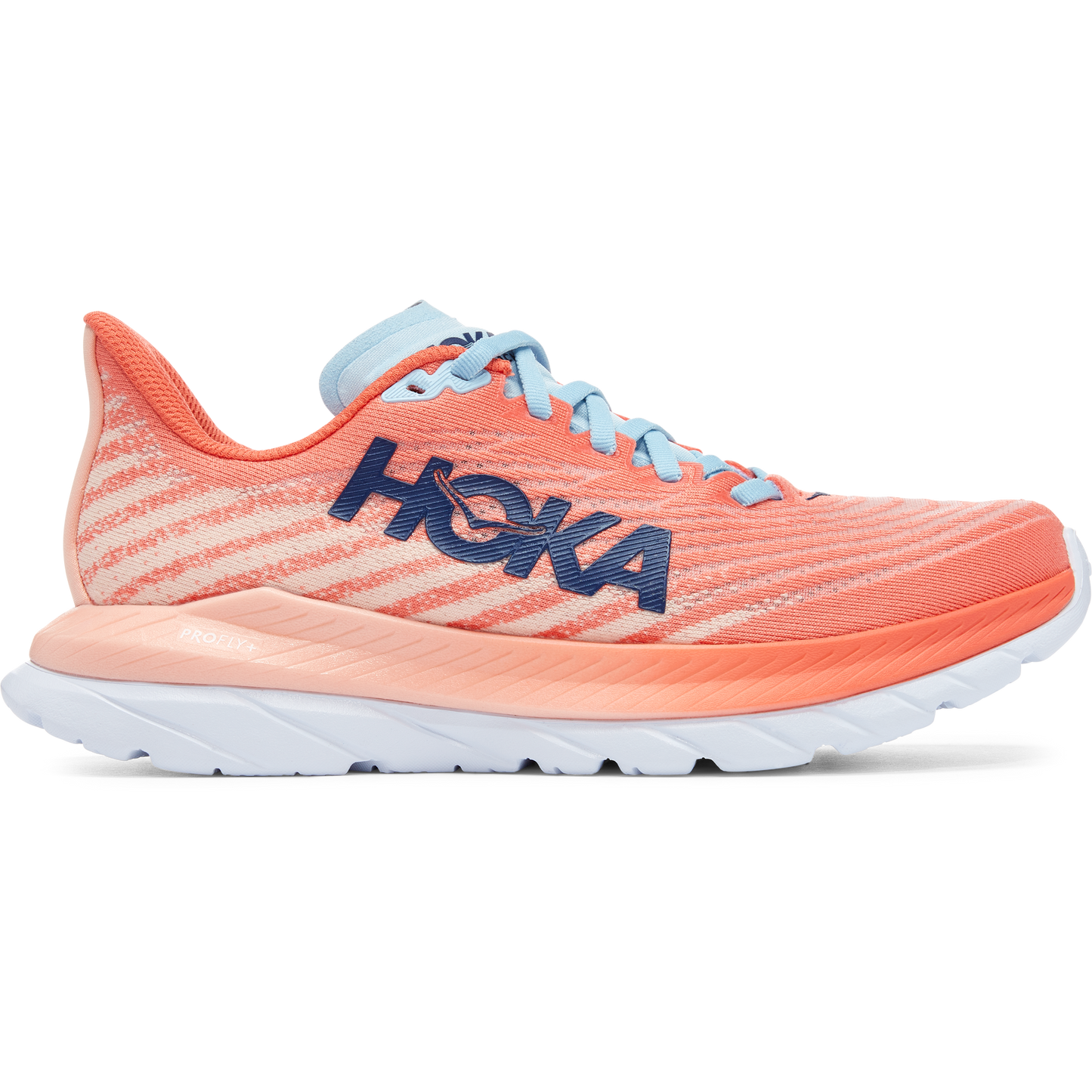 Women's Hoka One One Mach 5, Camellia/Peach Parfait, 7 B Medium