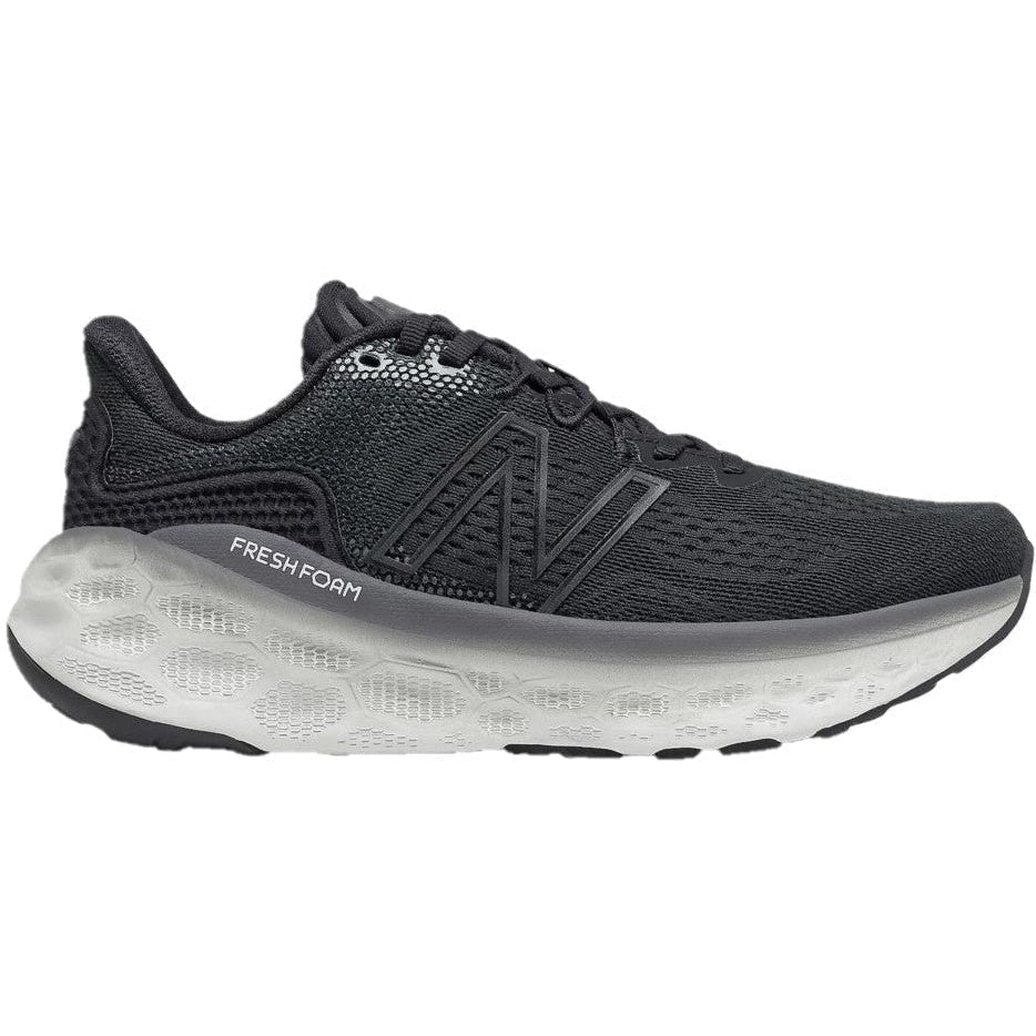 Women's New Balance Fresh Foam More v3, Black/Magnet/Black Metallic, 10.5 B Medium