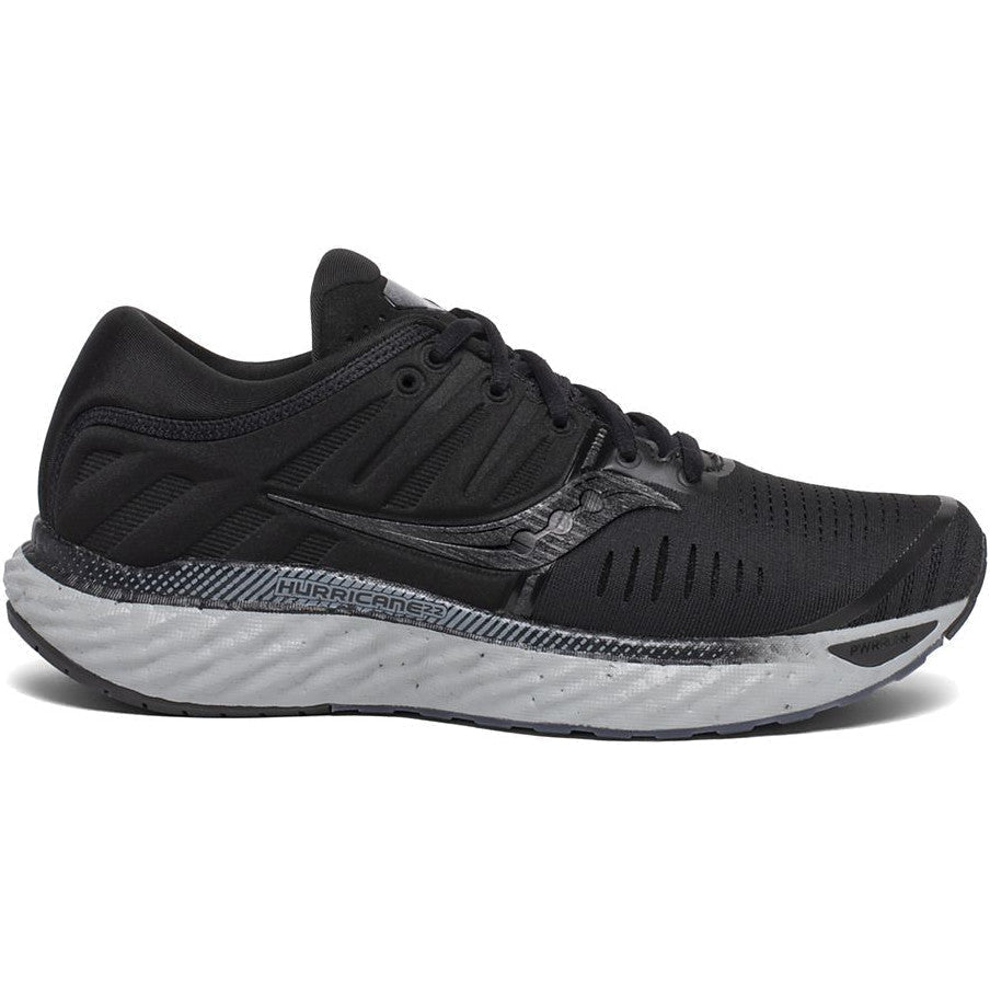 Women's Saucony Hurricane 22, Blackout, 5.5 B Medium
