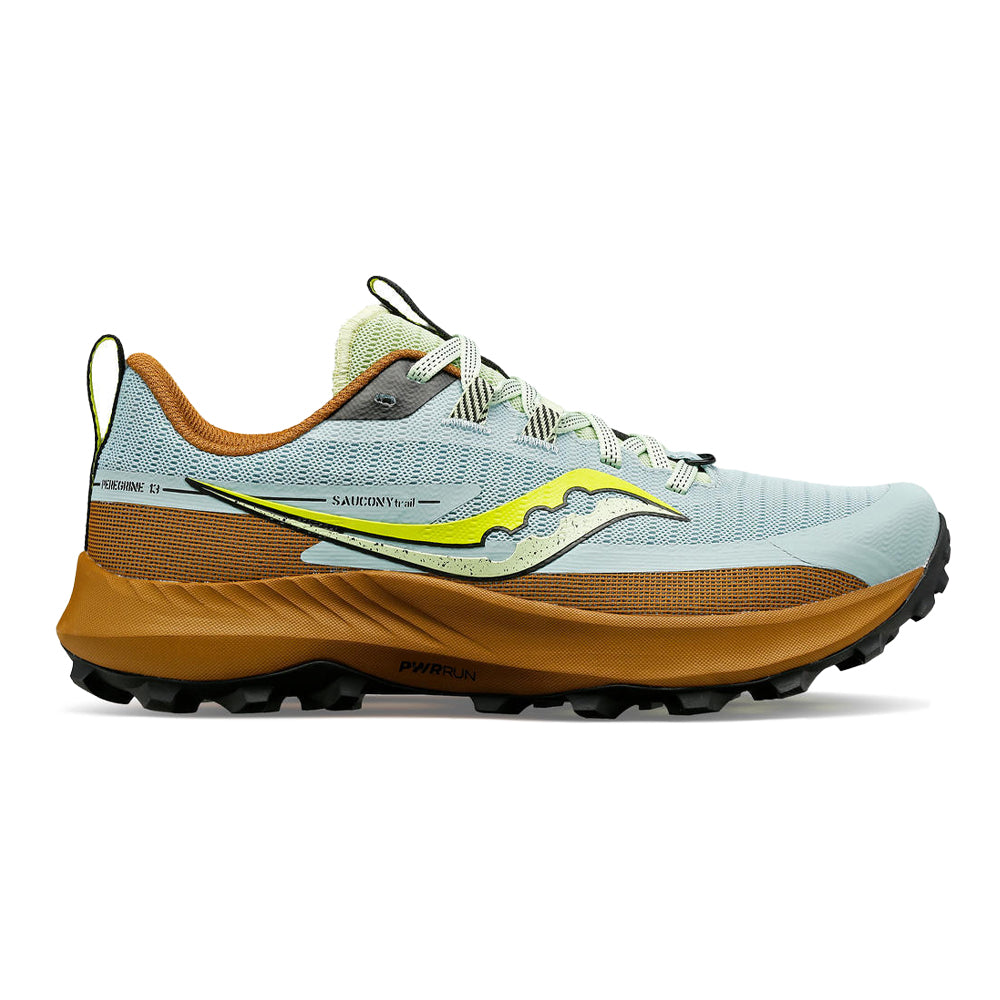 Women's Saucony Peregrine 13, Glacier/Bronze, 10 B Medium