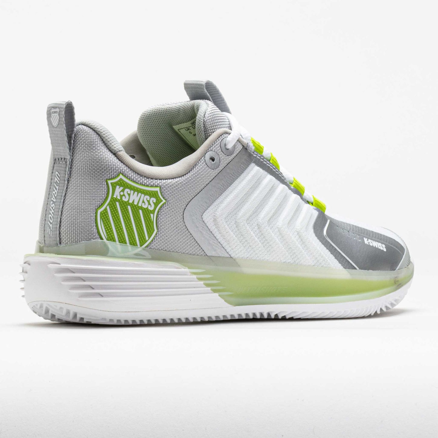 K-Swiss Ultrashot 3 Clay Women's White/Gray Violet/Lime Green