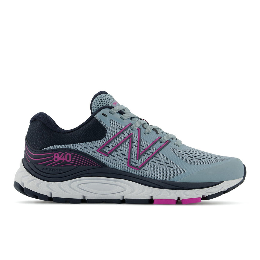 Women's New Balance Fresh Foam 840v5, Cyclone/Eclipse/Magenta Pop, 8.5 B Medium
