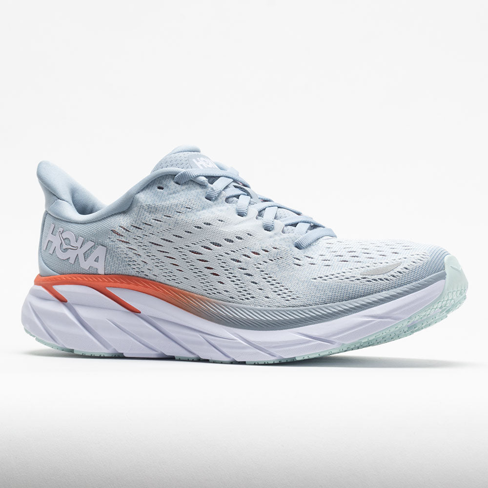 Women's Hoka One One Clifton 8, Blue Fog/Plein Air, 8 D Wide