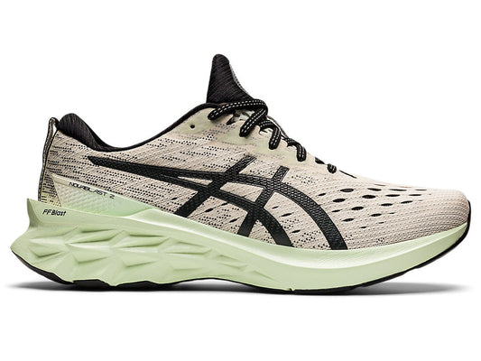 Men's Asics Novablast 2, Birch/Black, 12 D Medium
