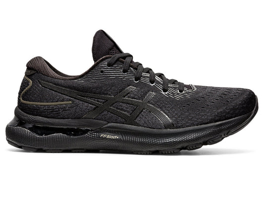 Men's Asics Gel-Nimbus 24, Black/Black, 8.5 D Medium