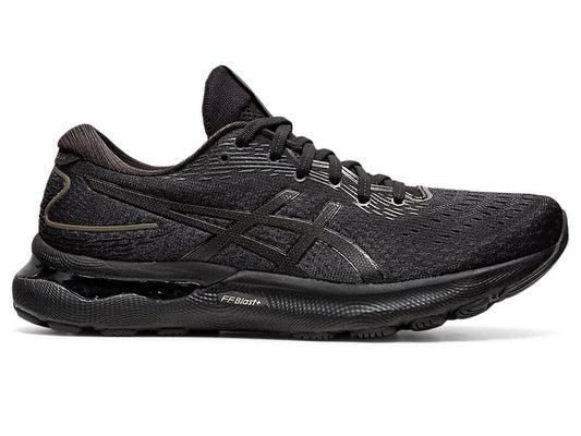 Men's Asics Gel-Nimbus 24, Black/Black, 10.5 D Medium