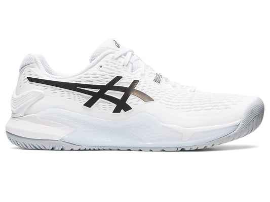 Men's Asics Gel-Resolution 9, White/Black, 12.5 D Medium