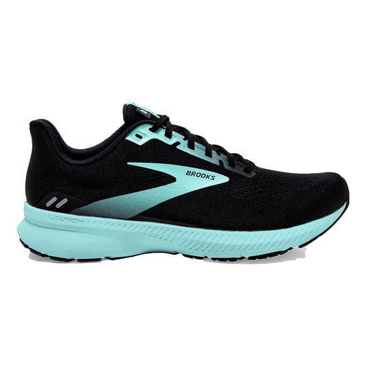 Women's Brooks Launch 8, Black/Ebony/Blue Tint, 7 B Medium