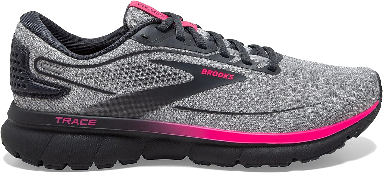 Women's Brooks Trace 2, Oyster/Ebony/Pink, 7 B Medium