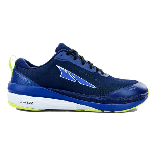 Men's Altra Paradigm 5, Blue/Lime, 10 D Medium