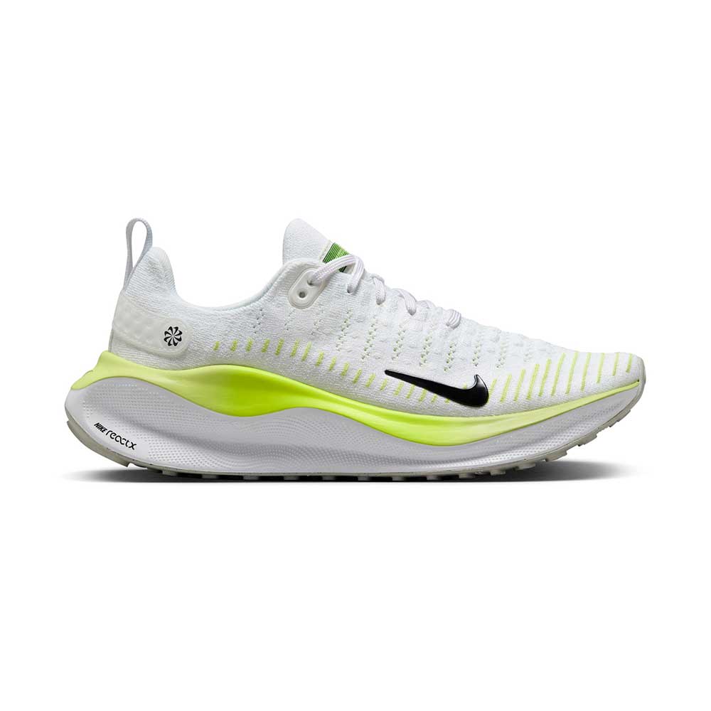 Women's Nike React InfinityRN 4, White/Black LT Lemon Twist, 7.5 B Medium