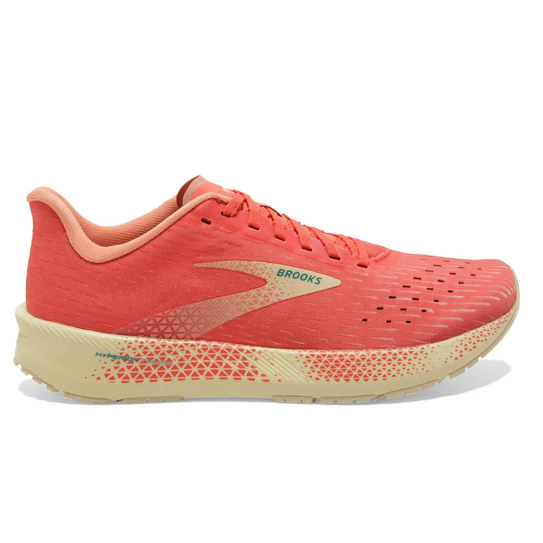 Women's Brooks Hyperion Tempo, Hot Coral/Flan/Fusion Coral, 10 B Medium