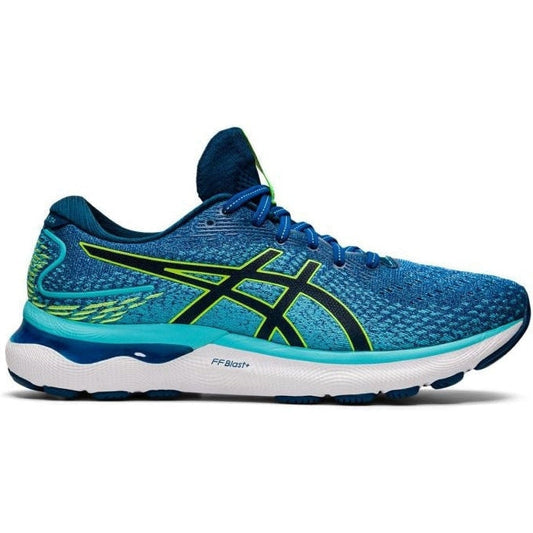 Men's Asics GEL-Nimbus 24, Lake Drive/Hazard Green, 8 4E Extra Wide