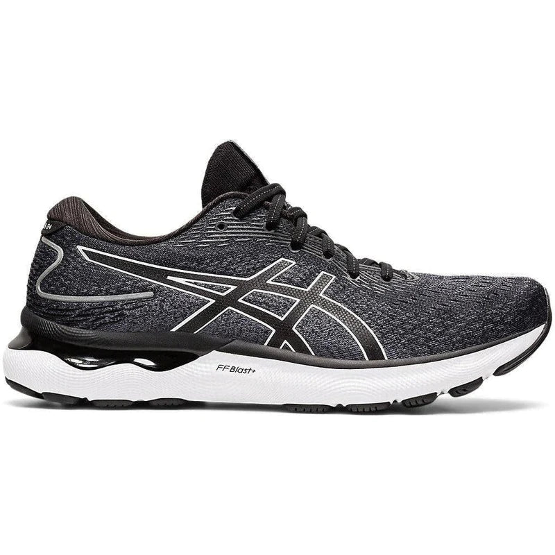 Men's Asics Gel-Nimbus 24, Black/White, 8 D Medium