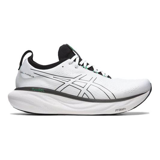 Men's Asics Gel-Nimbus 25, White/Black, 10 D Medium