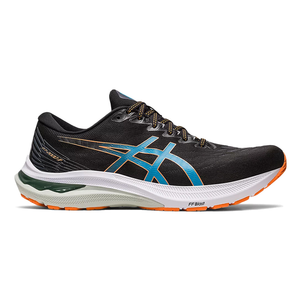 Men's Asics GT-2000 11, Black/Sun Peach, 10 2E Wide