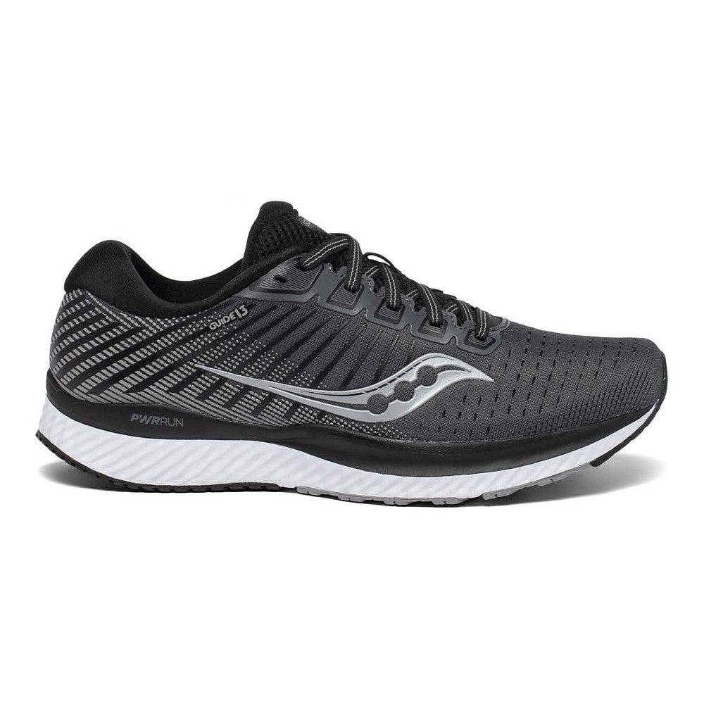 Women's Saucony Guide 13, Black/White, 10.5 D Wide