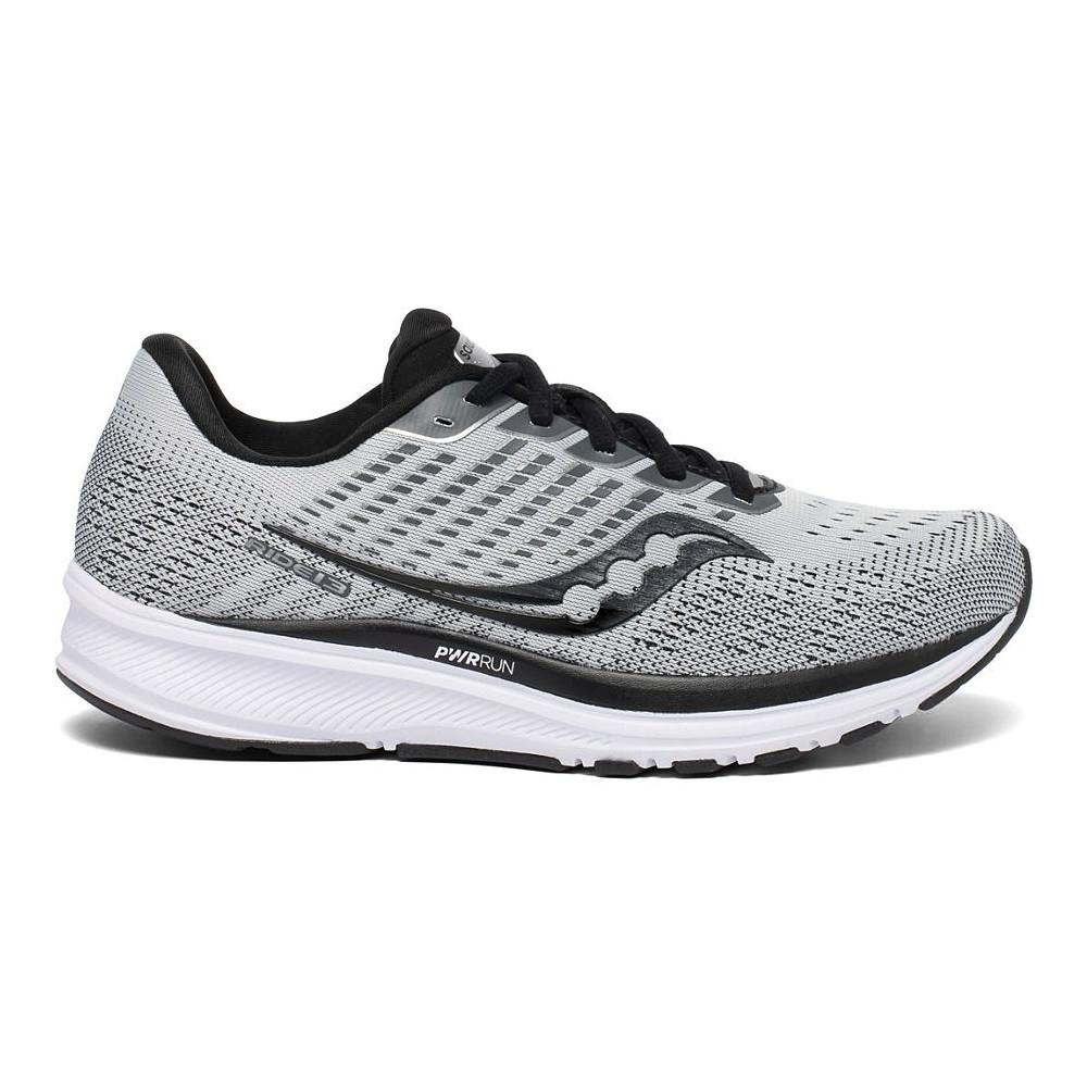 Women's Saucony Ride 13, Grey/Black, 12 D Wide