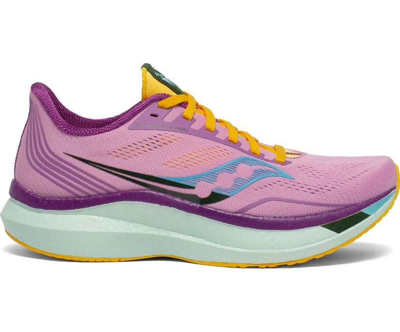 Women's Saucony Endorphin Pro, Future/Pink, 7.5 B Medium