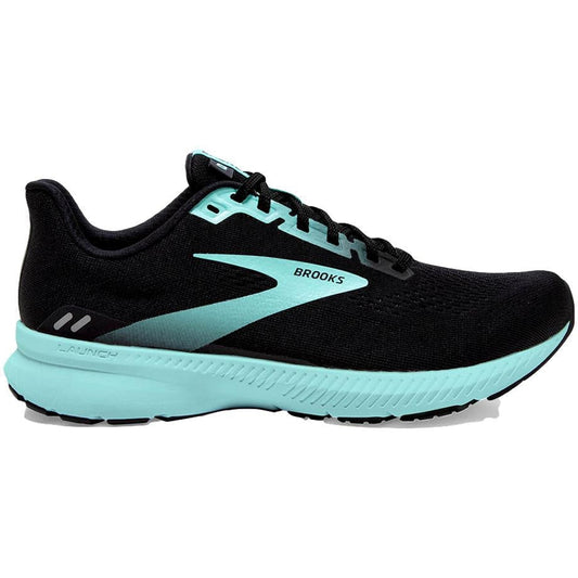 Women's Brooks Launch 8, Black/Ebony/Blue Tint, 8.5 B Medium