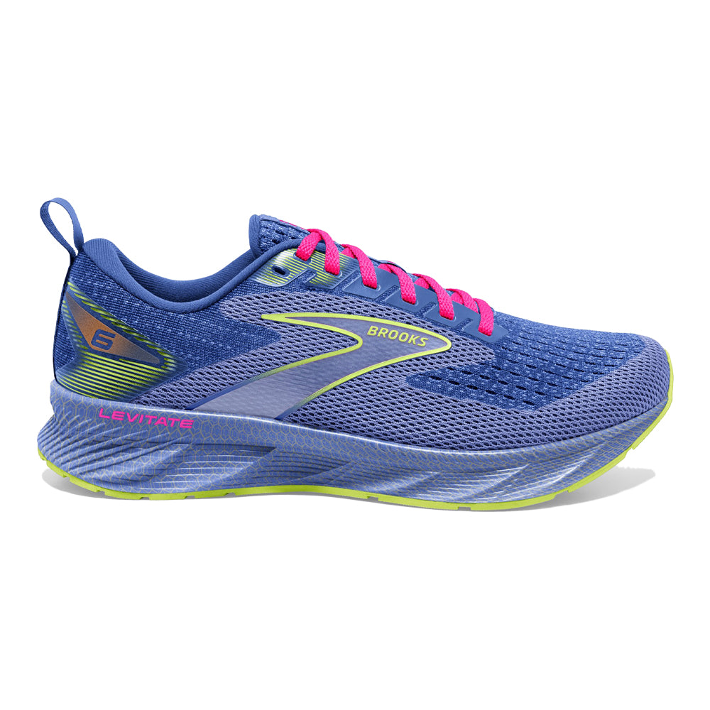Women's Brooks Levitate 6, Purple/Pink, 8.5 B Medium
