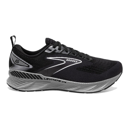 Women's Brooks Levitate GTS 6, Black/Blackened Pearl/White, 10.5 B Medium