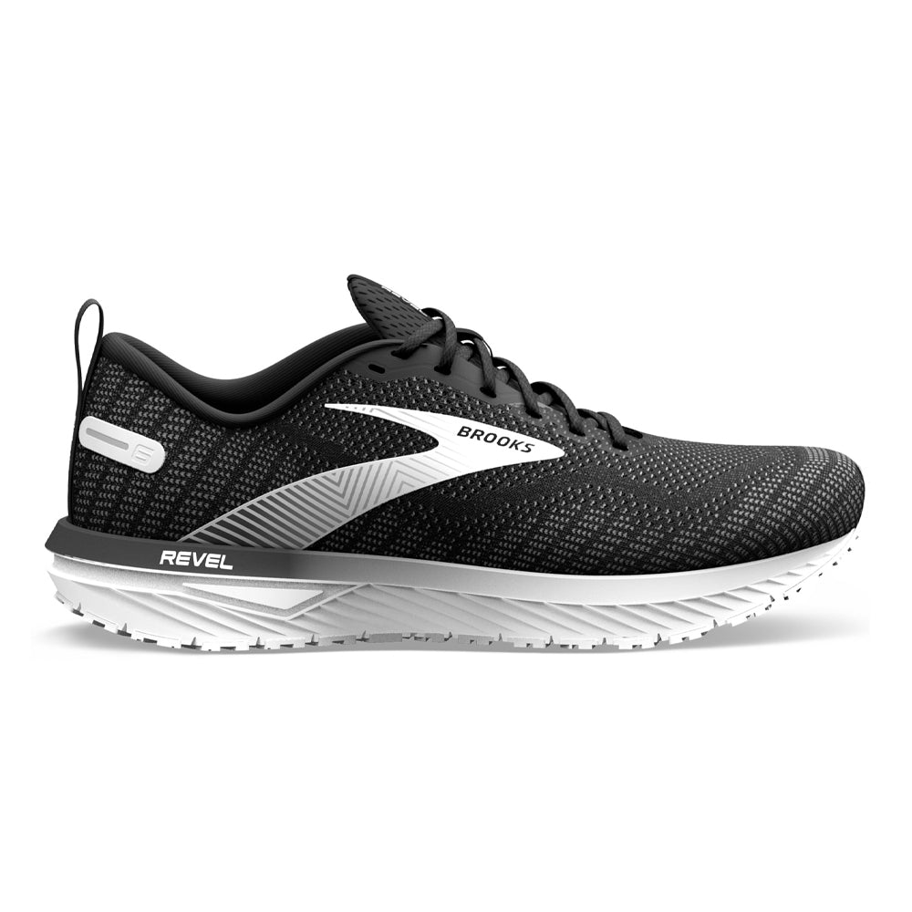 Women's Brooks Revel 6, Black/Blackened Pearl/White, 6.5 B Medium