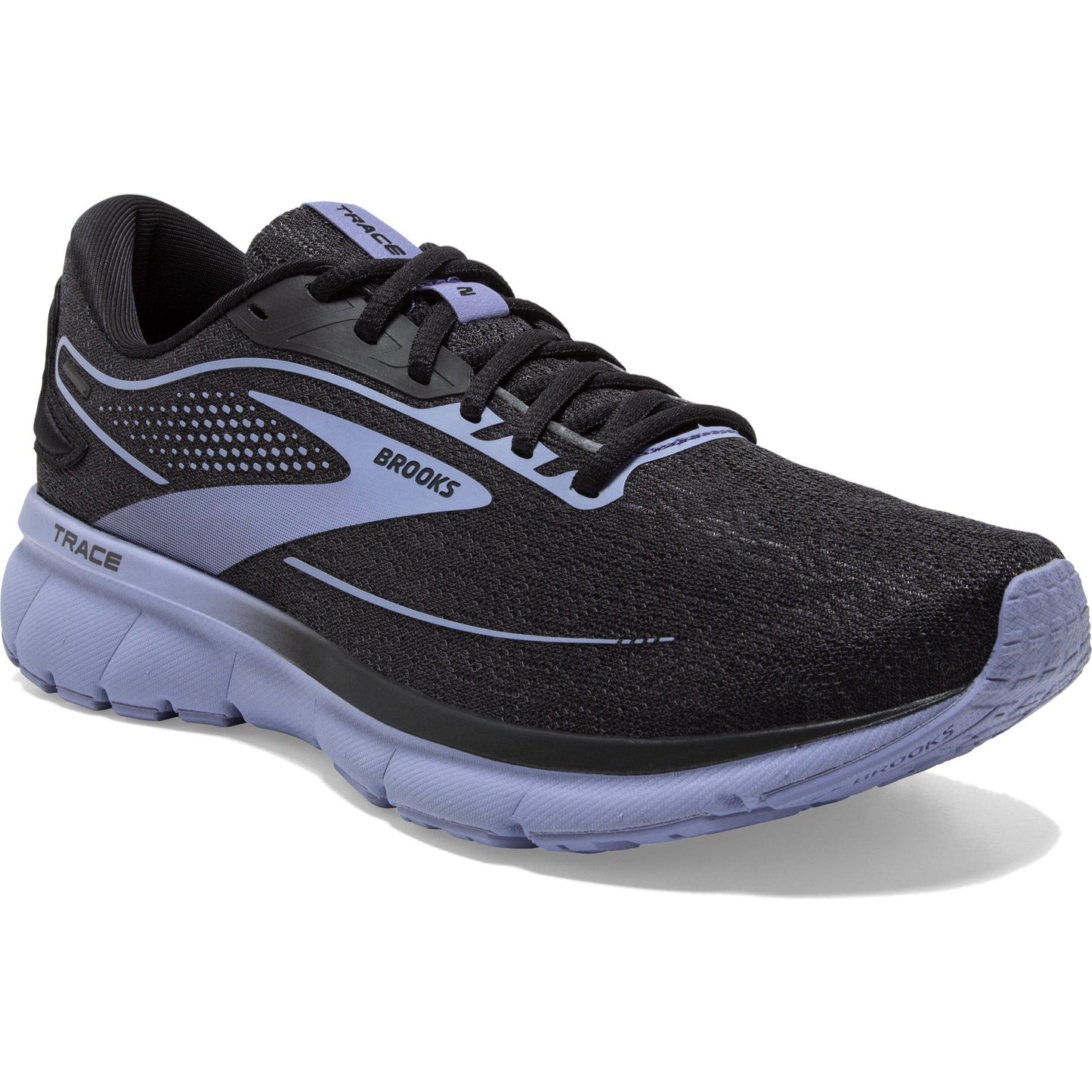 Women's Brooks Trace 2, Black/Pearl/Purple, 7 B Medium