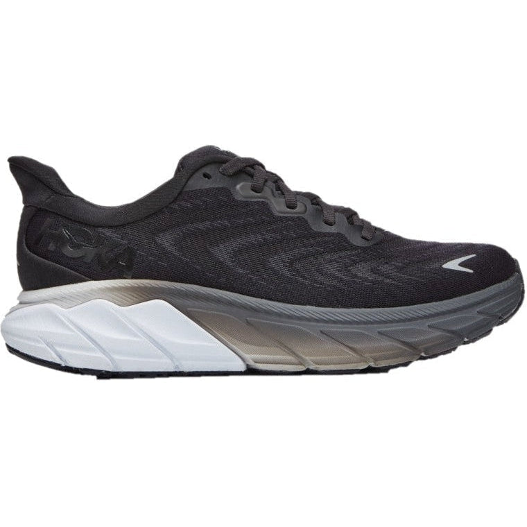 Women's Hoka One One Arahi 6, Black/White, 6 B Medium