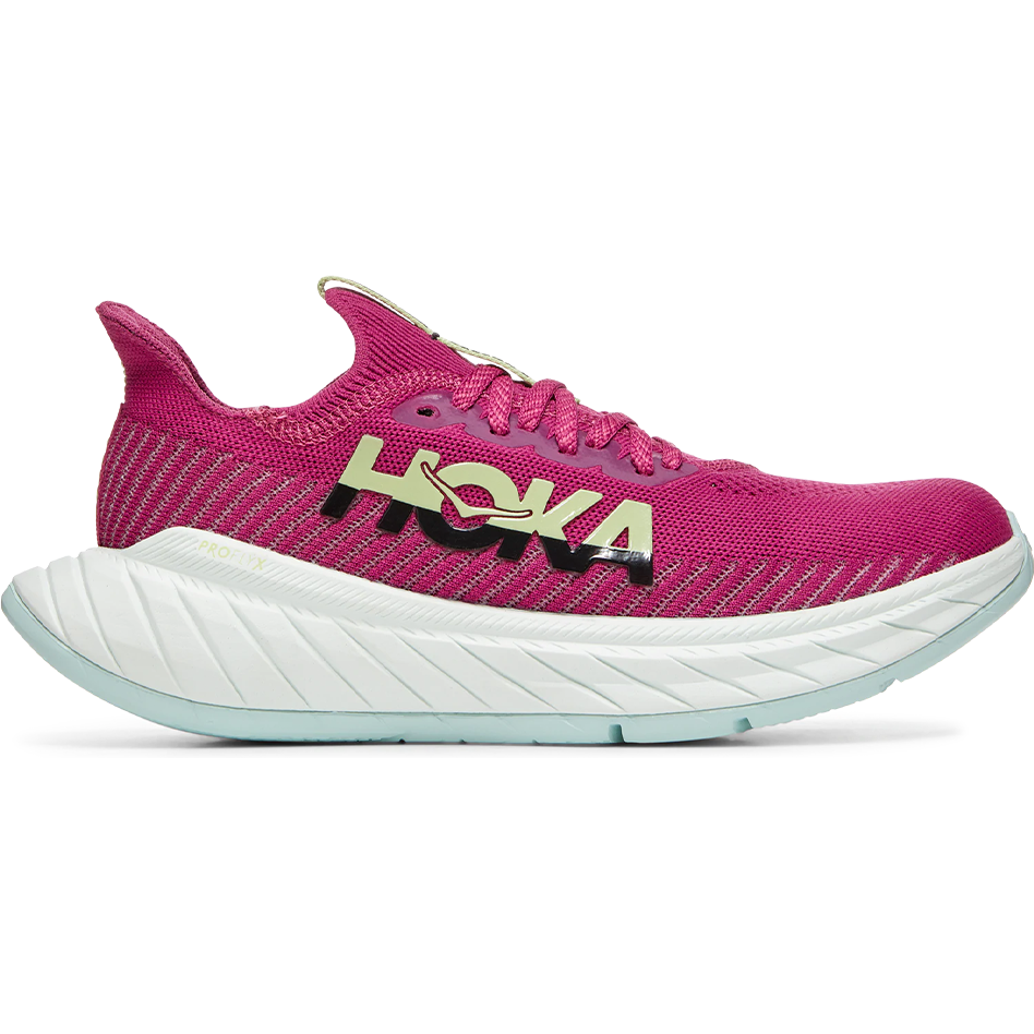 Women's Hoka One One Carbon X 3, Festival Fuchsia/Black, 9 B Medium