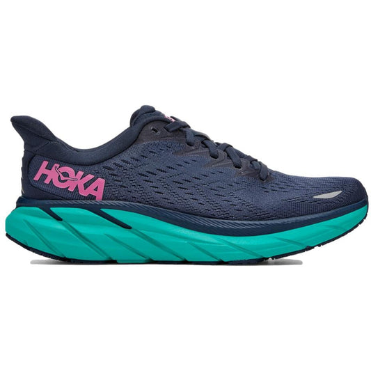Women's Hoka One One Clifton 8, Outer Space/Atlantis, 8.5 D Wide