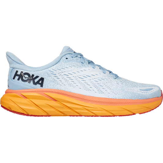 Women's Hoka One One Clifton 8, Summer Song/Ice Flow, 6.5 D Wide