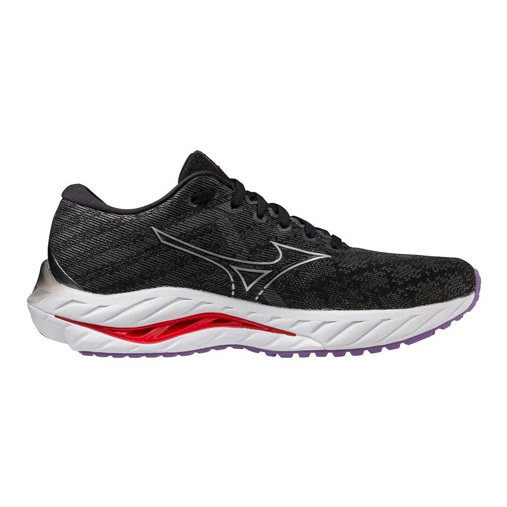 Women's Mizuno Wave Inspire 19, Black/Silver, 10 B Medium