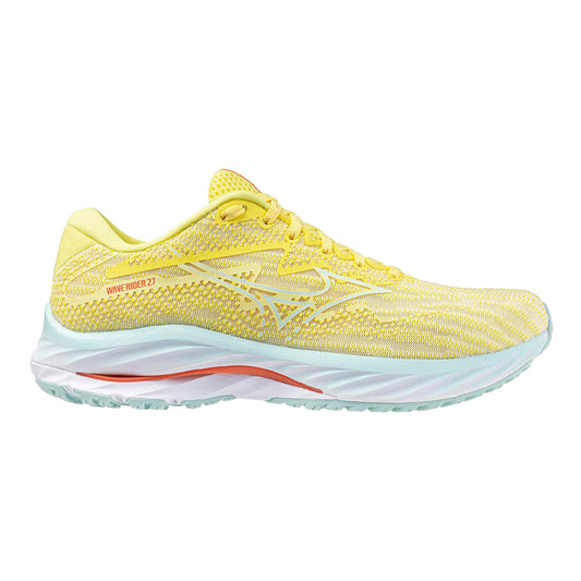 Women's Mizuno Wave Rider 27, Anise Flower-White, 9 B Medium