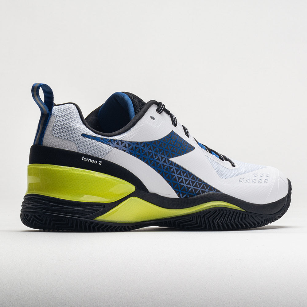 Diadora Blushield Torneo 2 Clay Men's  White/Deja Vu Blue/Black