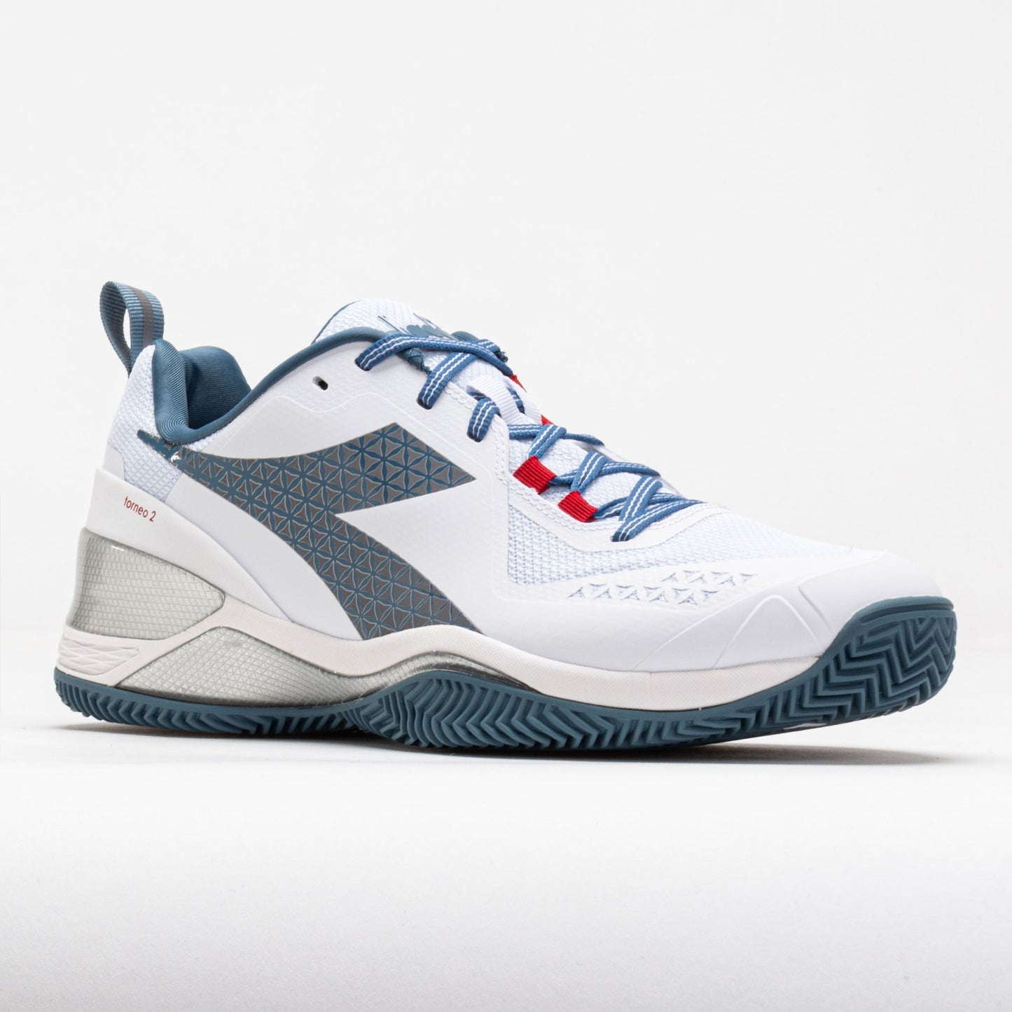 Diadora Blushield Torneo 2 Clay Men's  White/Oceanview/Salsa
