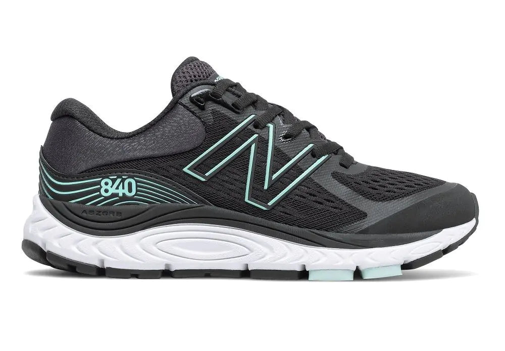 Women's New Balance Fresh Foam 840v5, Black/Storm Blue, 11 B Medium
