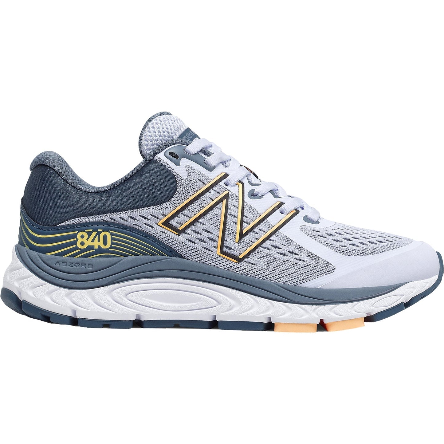 Women's New Balance Fresh Foam 840v5, Silent Grey/Light Mango, 11 B Medium